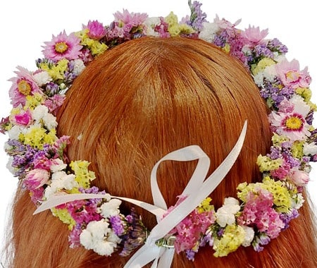 Blumenkranz für die Hochzeit